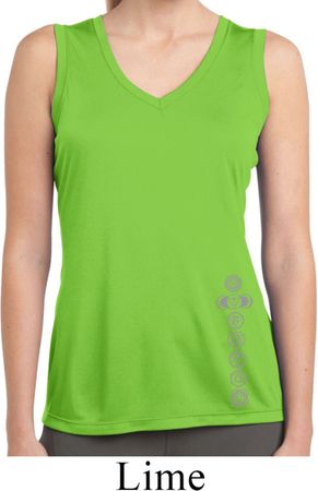 Ladies 7 Chakras Bottom Print Sleeveless Moisture Wicking Tee