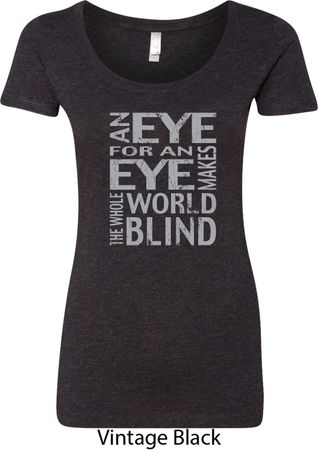 Ladies An Eye for an Eye Scoop Neck