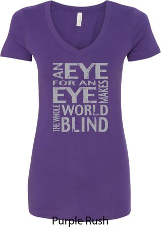 Ladies An Eye for an Eye V-Neck Shirt