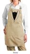 Ladies Apron Basic Black Tuxedo Full Length Apron with Pockets
