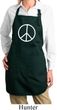 Ladies Apron Basic Peace White Full Length Apron with Pockets