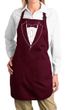 Ladies Apron Basic White Tuxedo Full Length Apron with Pockets