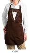 Ladies Apron Basic White Tuxedo Full Length Apron with Pockets