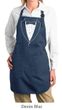 Ladies Apron Basic White Tuxedo Full Length Apron with Pockets