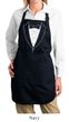 Ladies Apron Basic White Tuxedo Full Length Apron with Pockets