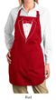 Ladies Apron Basic White Tuxedo Full Length Apron with Pockets