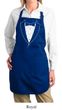 Ladies Apron Basic White Tuxedo Full Length Apron with Pockets