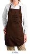 Ladies Apron Black Keep Calm Grill On Full Length Apron with Pockets