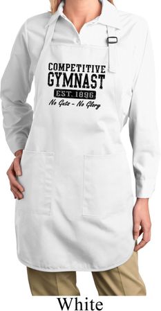 Ladies Apron Competitive Gymnast Full Length Apron with Pockets