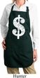 Ladies Apron Distressed Dollar Sign Full Length Apron with Pockets