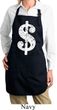 Ladies Apron Distressed Dollar Sign Full Length Apron with Pockets