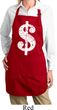 Ladies Apron Distressed Dollar Sign Full Length Apron with Pockets