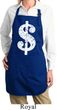 Ladies Apron Distressed Dollar Sign Full Length Apron with Pockets