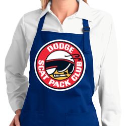 Ladies Apron Dodge Scat Pack Club Full Length Apron with Pockets Ladies Apron Dodge Scat Pack Club Full Length Apron with Pockets