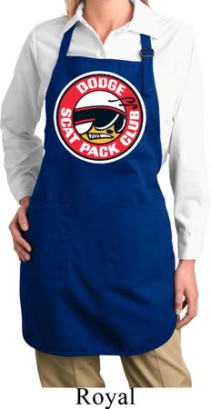 Ladies Apron Dodge Scat Pack Club Full Length Apron with Pockets