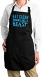 Ladies Apron Eat Clean Full Length Apron with Pockets