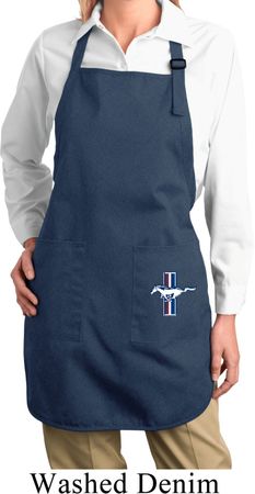 Ladies Apron Legend Lives Bottom Print Full Length Apron with Pockets
