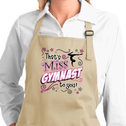Ladies Apron Miss Gymnast To You Full Length Apron with Pockets