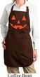 Ladies Apron Orange Jack O Lantern Full Length Apron with Pockets