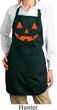 Ladies Apron Orange Jack O Lantern Full Length Apron with Pockets