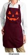 Ladies Apron Orange Jack O Lantern Full Length Apron with Pockets