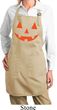 Ladies Apron Orange Jack O Lantern Full Length Apron with Pockets