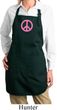 Ladies Apron Pink Peace Full Length Apron with Pockets