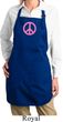Ladies Apron Pink Peace Full Length Apron with Pockets