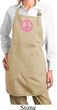 Ladies Apron Pink Peace Full Length Apron with Pockets