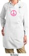 Ladies Apron Pink Peace Full Length Apron with Pockets