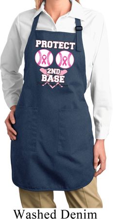 Ladies Apron Protect 2nd Base Full Length Apron with Pockets