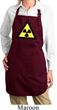 Ladies Apron Radioactive Triangle Full Length Apron with Pockets