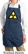 Ladies Apron Radioactive Triangle Full Length Apron with Pockets