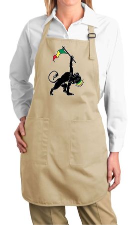 Ladies Apron Rasta Triangle Full Length Apron with Pockets