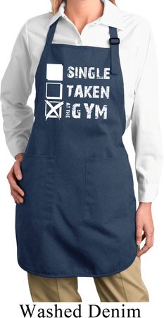 Ladies Apron Single Taken At The Gym Full Length Apron with Pockets