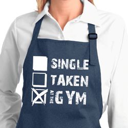 Ladies Apron Single Taken At The Gym Full Length Apron with Pockets
