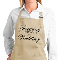 Ladies Apron Sweating For My Wedding Full Length Apron with Pockets Ladies Apron Sweating For My Wedding Full Length Apron with Pockets