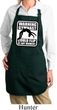 Ladies Apron Warning Gymnast Could Flip Full Length Apron with Pockets