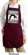 Ladies Apron Warning Gymnast Could Flip Full Length Apron with Pockets