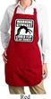 Ladies Apron Warning Gymnast Could Flip Full Length Apron with Pockets