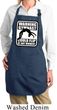 Ladies Apron Warning Gymnast Could Flip Full Length Apron with Pockets