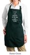 Ladies Apron White Keep Calm Grill On Full Length Apron with Pockets