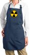 Ladies Apron White Radiation Symbol Full Length Apron with Pockets