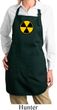 Ladies Apron White Radiation Symbol Full Length Apron with Pockets