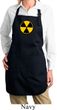 Ladies Apron White Radiation Symbol Full Length Apron with Pockets