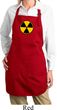 Ladies Apron White Radiation Symbol Full Length Apron with Pockets