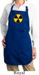 Ladies Apron White Radiation Symbol Full Length Apron with Pockets