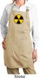Ladies Apron White Radiation Symbol Full Length Apron with Pockets
