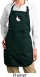 Ladies Apron Yin Yang Patch Small Print Full Length Apron with Pockets
