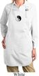 Ladies Apron Yin Yang Patch Small Print Full Length Apron with Pockets